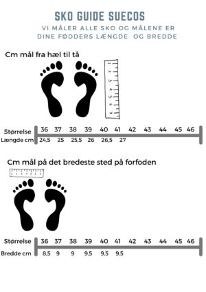 Suecos størrelsesguide