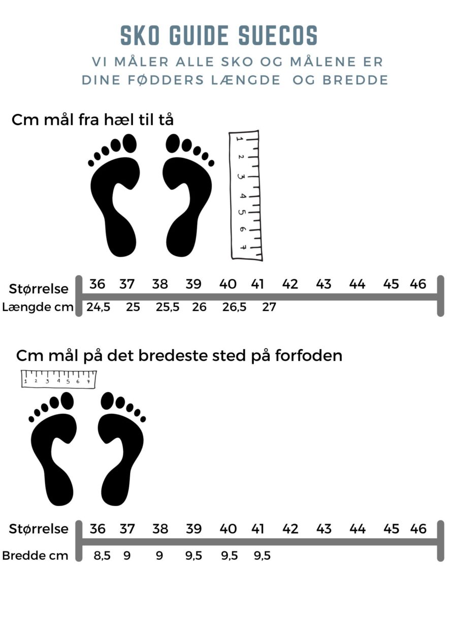 Suecos størrelsesguide